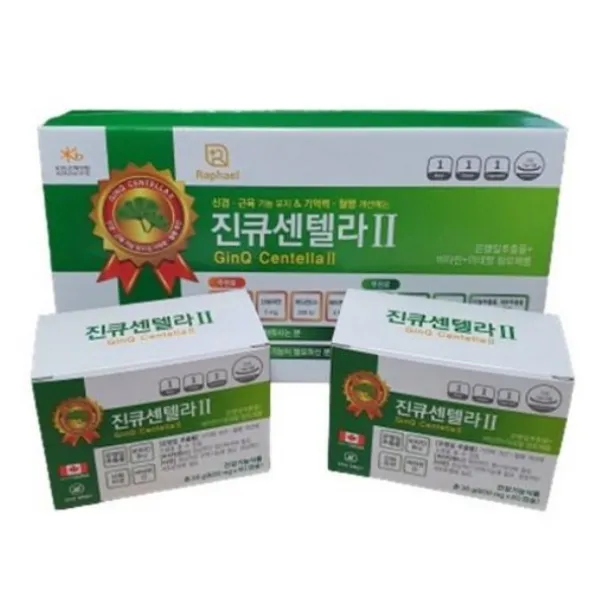 센시아성분 정맥순환 혈행개선 하지부종 진Q센텔라 약국정품, 2개월분(60캡슐)