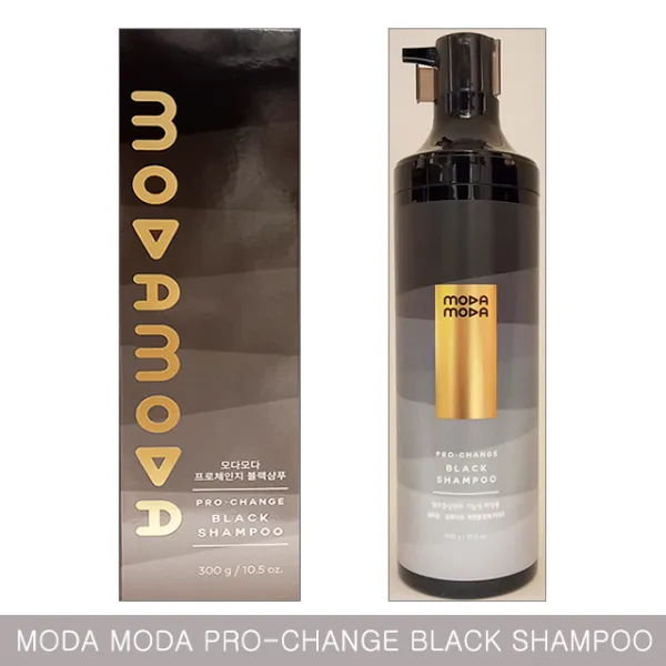 모다모다 프로체인지 블랙샴푸 300g 흰머리 새치 염색 두피 각질 탈모 관리 케어