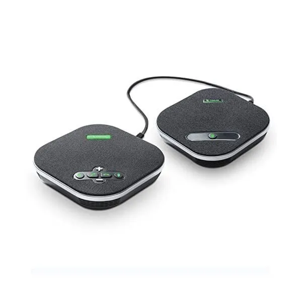 확장 가능한 마이크가 있는 USB 스피커폰 마이크 회의 스피커 내장된 360° 음성 픽업 컴퓨터 20명의 참석자를 위한 4개의 AI 소음 제거 마이크…