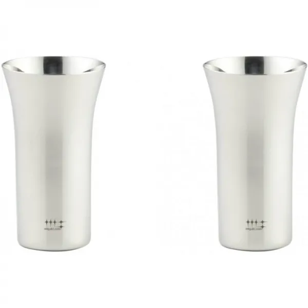 요시카와 일본산 위스키 잔 스테인리스 한모금 맥주 실버 190ml 2pcs담금질아 신디케이트 YJ1108, 1, 단일상품