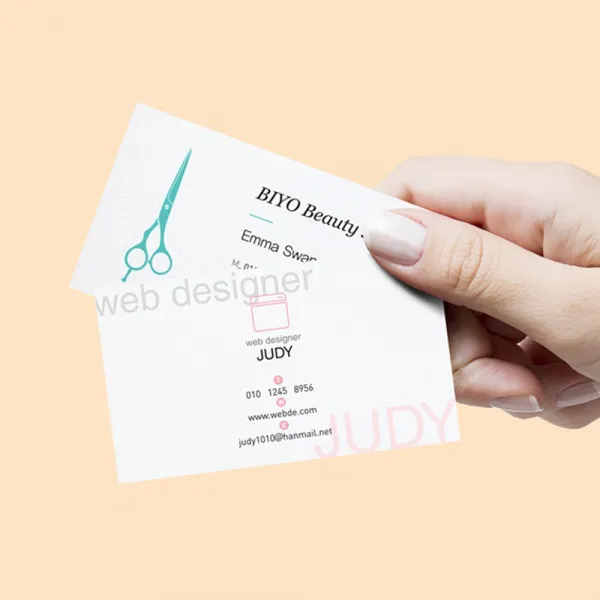 인팟 명함 명함제작 디자인무료 고급 소량 최다디자인, 100매, PET화이트 단면