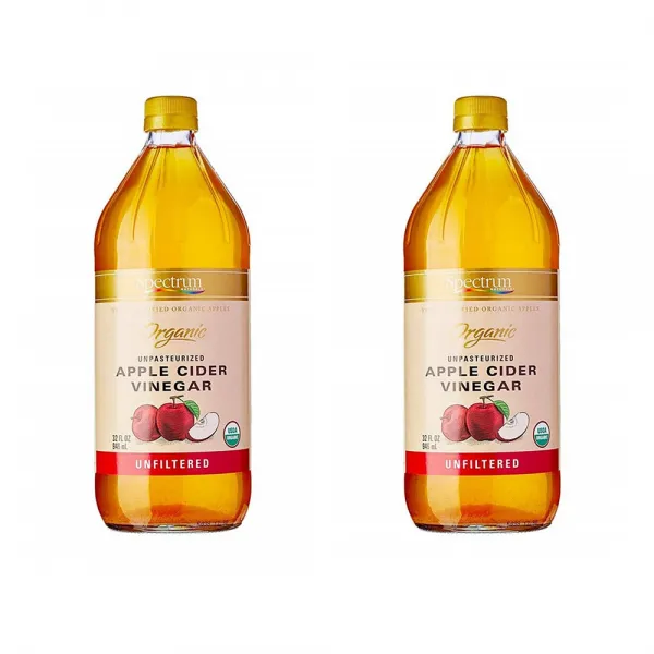 Spectrum Organic Apple Cider Vinegar Unflitered 스펙트럼 오가닉 애플사이다 비니거 32oz 946ml 2팩 946ml