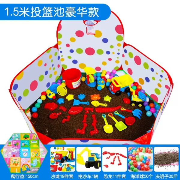 완구 모래밭 가정용 큰 알갱이 파내다 사무닥 여울 1. 5메터 슈트 20 근 럭셔리핏