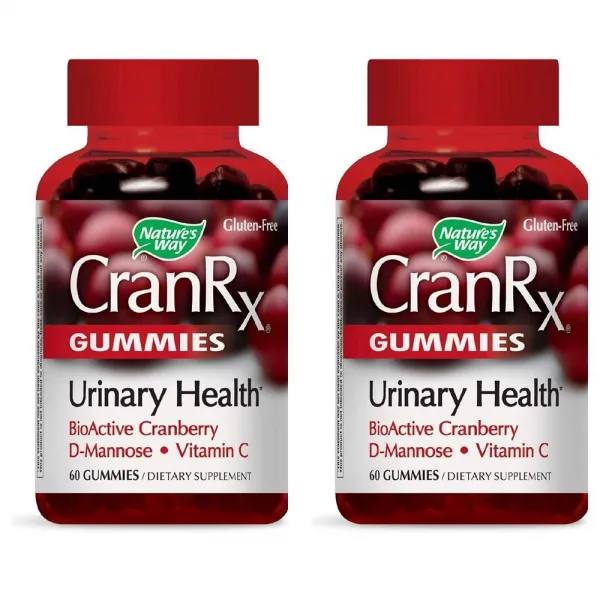 Natures Way CranRx 네이쳐스웨이 크랜RX 방광 요도 건강 구미 60정 2팩, 1, 1개