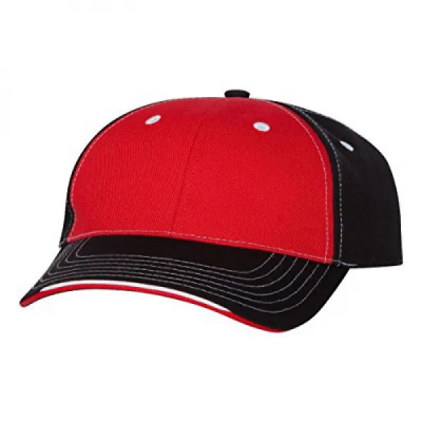 Sportsman Tri-Color Cap Red/Black 스포츠맨 트라이 컬러 캡 레드 / 블랙, nullSET