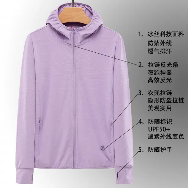 Jul.24 4번 Upf50+여름 아이스 선레이서 남야상 경량 자외선 차단 여야상자외선을 의복 방지하다.z 4xl 자색 녀 레벨 업 버 전 