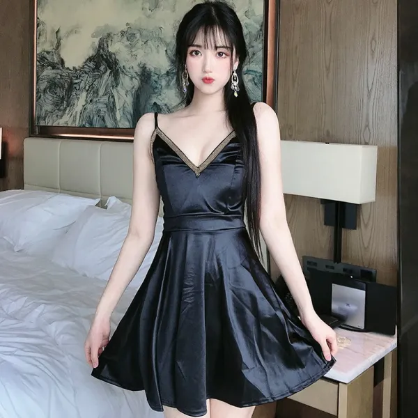 끈나시 슬립 년신나이트클럽 섹시 드레스 평소 스타일리쉬 슬림핏 언니풍격 원피스 여름