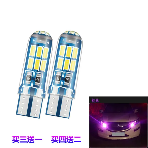led 마이크로 라이트 적용 토요타 웨이치fs 카롤라 치현향 캠리 레이 링 t10 시 와이드, 맞장구, 내고온 핑크 한쌍