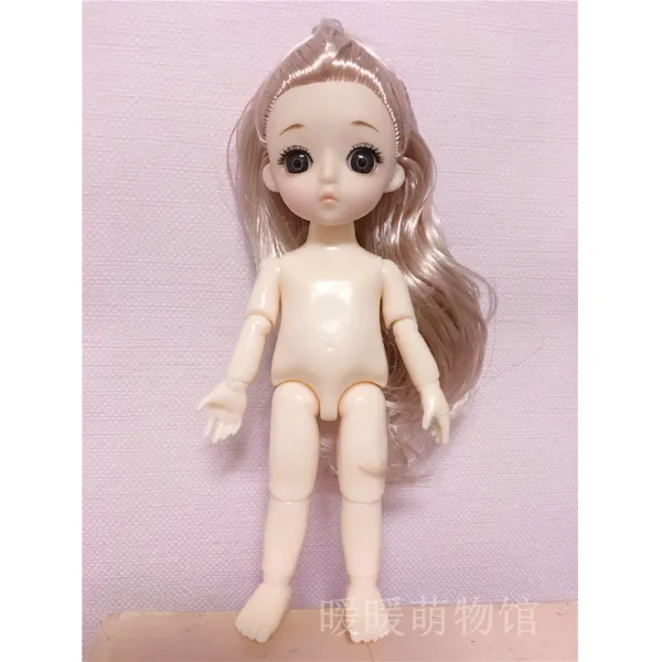 8부 Bjd 몽리 3d 진짜 눈 라이크 맹아 풀 가죽 관절 체소꿉놀이 공주 로즈골드헤어롤누드하이대략16cm~다섯개를사다