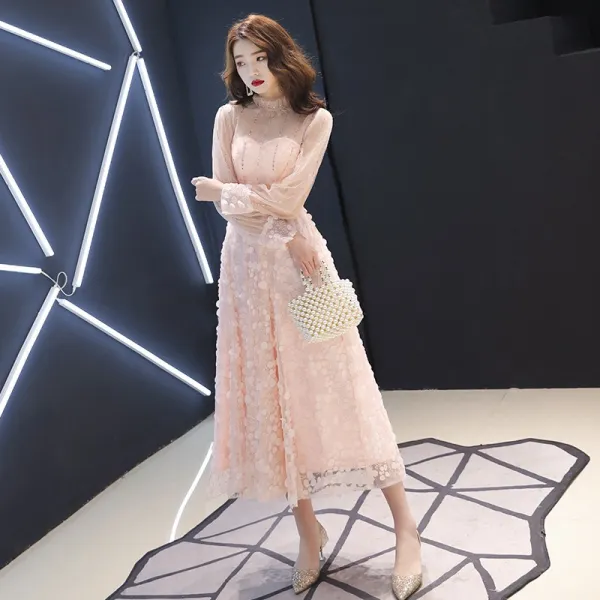 드레스원피스 긴 소매 들러리 평소 약혼함 18 세 여학생 작은 키 이브닝드레스 여성 3747466235