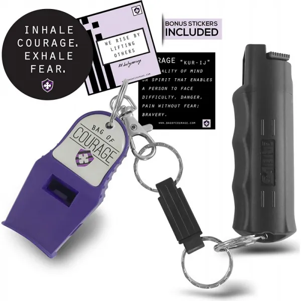 SABRE Pepper Gel Spray with Quick Release Self Defense Keychain and Emergency Pepper Spray Combo - 경찰력 - 대학 캠퍼, 1, 단일옵션