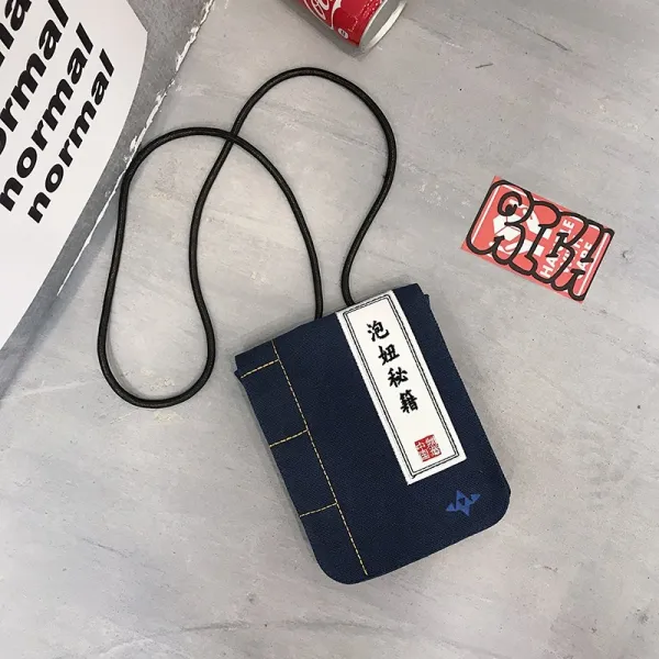 독창적 웃기다 드랜드 캔버스 핸드폰가방 남자맨 캐주얼가방 스드가방