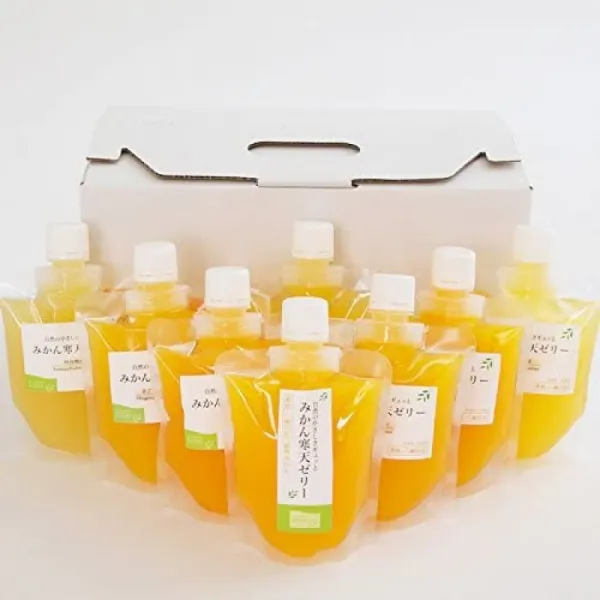 백중날 아버지의 날 귤 한천 젤리 귤 젤리 음료 바구니 국산 에히메 산 선물 세트 주문 백화점 취급, 1