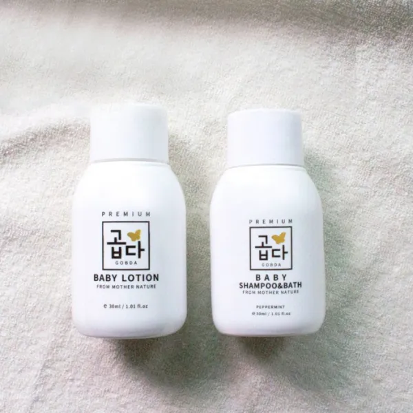 곱다 프리미엄 베이비 샴푸앤바스30ml+로션30ml 세트, 1세트