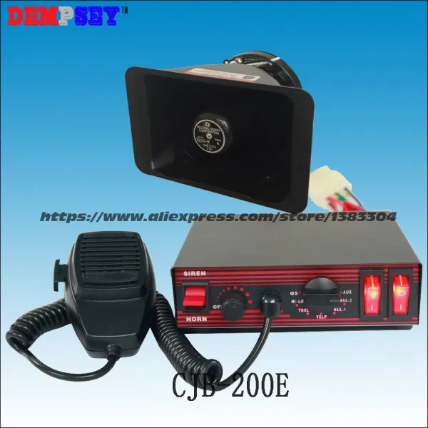 해외 282916 / CJB-200E 전선 자동차 사이렌 dc12v 소방차/비상 차량 알람 200 w 경찰 사이렌 200 w 스피커 알람 8 톤