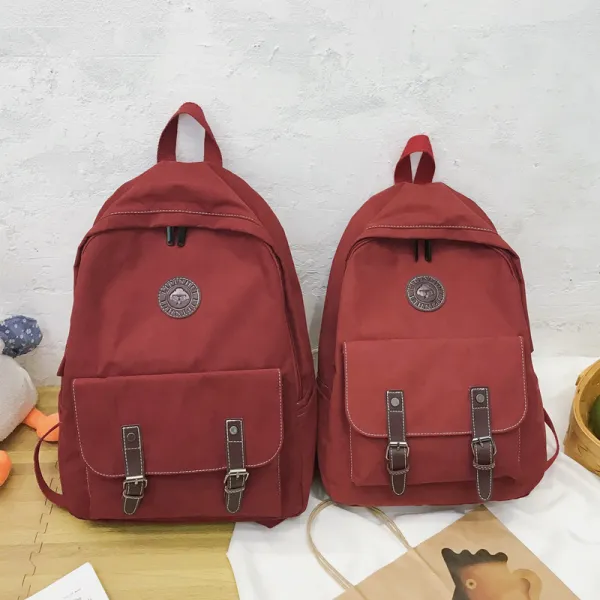 책가방 여 부딪혀 컬러 인스 바람 심플 백팩 오리지널 숙고교대 캠퍼스 학생