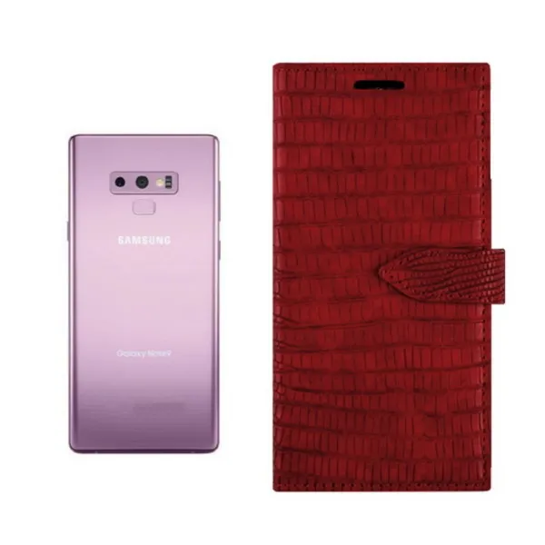 [바보사랑] 갤럭시노트9 크로커 루키 다이어리 케이스 (SM-N960), 색상선택:레드, 상세 설명 참조