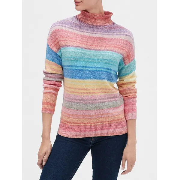  갭 Gap 여성 Stripe Turtleneck Sweater니트/스웨터/가디건