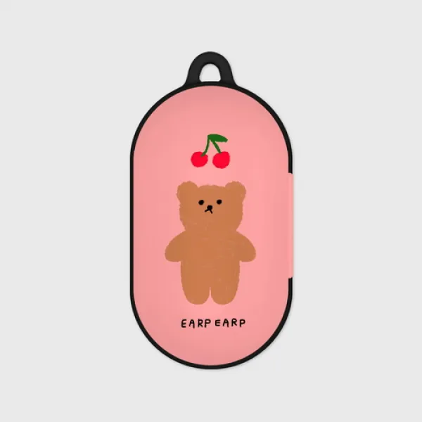 [바보사랑] Cherry big bear-pink(Buds hard case), FREE