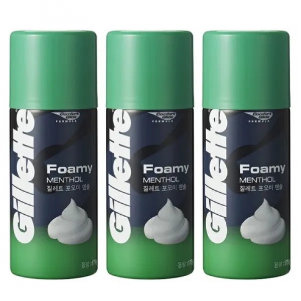 질레트 포오미 멘솔 쉐이빙폼 175g 5개