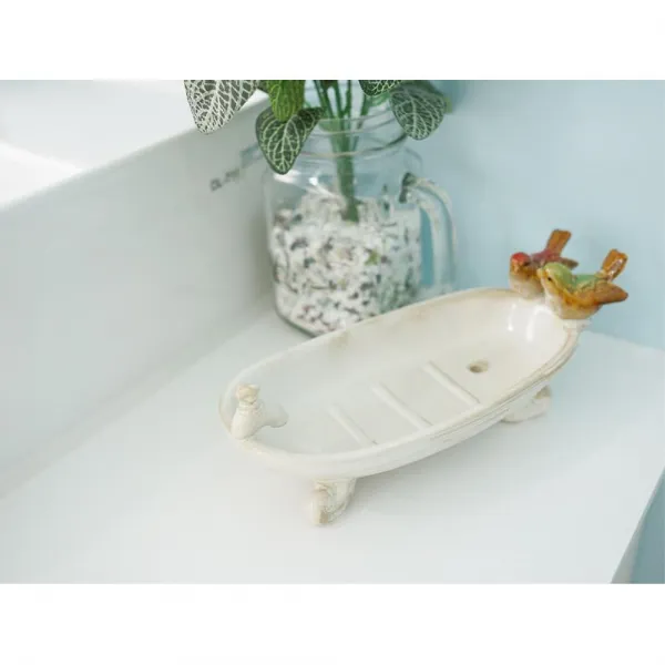 도자기소재 새장식 비누받침 비눗갑 케이스 비누곽
