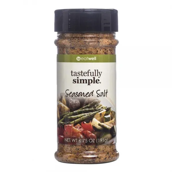 직구 Tastefully Simple Seasoned Salt 쇠고기 닭고기 생선 돼지 고기 야채 및 그 사이의 모든 것에 코셔 6.75 Oz 1 팩 수량 상세참조