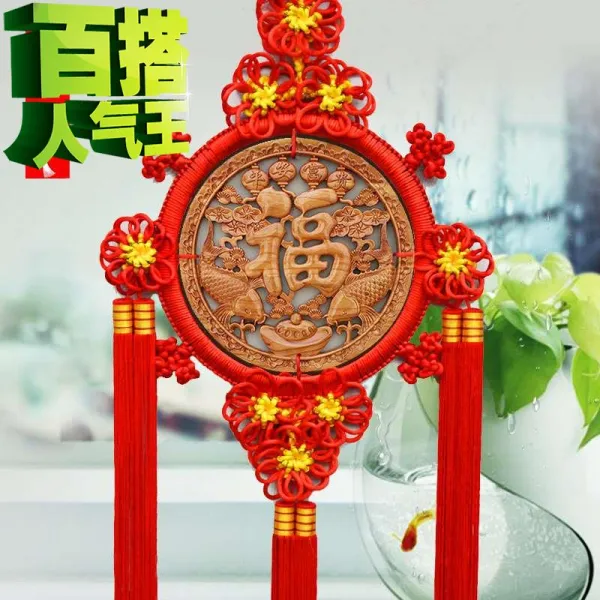 차이나 결 장신구 큰사이즈 라지 푸셴관 복숭아나무 걸이 Y건 기함 이사 선물 장식 슬드거치대 떼돈 순풍에 돛단배