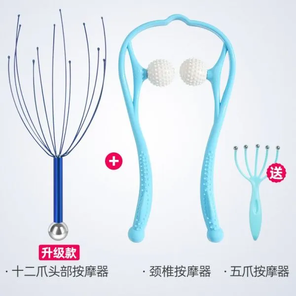 경추 마사지건 두피가려울때 셀프마사지도구 시원한마사지 두피샴푸브러쉬 탈모에도움되는 두피각질제거하기 부모님마사지해주기 두피마사지기 문어발 공부하다사용하는 조용한 셀프마사지하는도구, 단일사이즈, AC