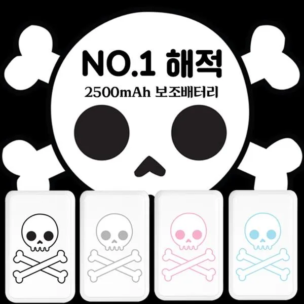 ksw31177 NO.1 해적 2500mAh 보조배터리, NO.1 해적 스카이