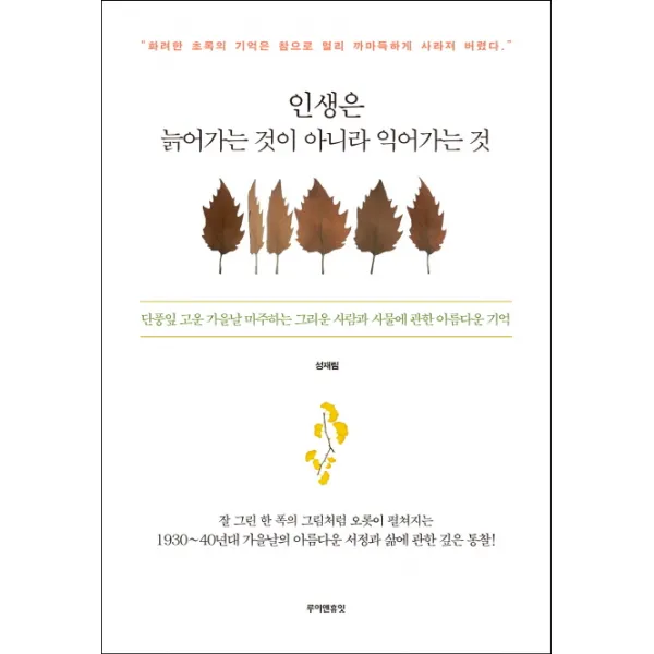 인생은 늙어가는 것이 아니라 익어가는 것:단풍잎 고운 가을날 마주하는 그리운 사람과 사물에 관한 아름다운 기억, 루이앤휴잇