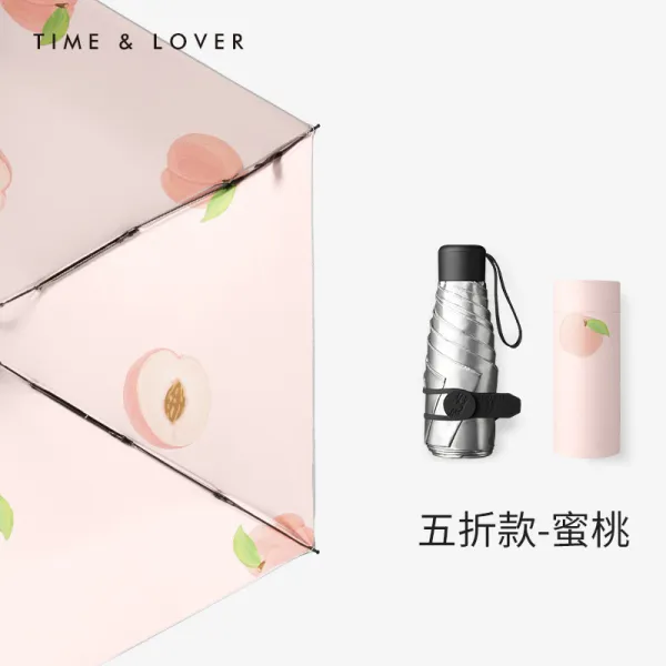 타임러버 파라솔 컴팩트 티타늄 은 자외선 차단 차단과 재미 여 청우 양용