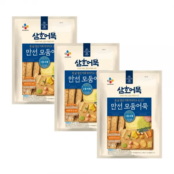  냉장 Cj 삼호어묵만선모둠어묵 879gx3개 1세트