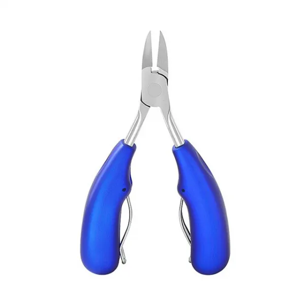 두꺼운 발가락 손 발 손톱깎이 자란 발톱을위한 가위 Chiropody 발병 Plier 전문 네일 아트 매니큐어, 파란