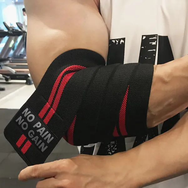 와이퍼 새 힘 들 어 팔꿈치 붕대 헬 스 장갑 보호 구 역도 운동 조력자 팔꿈치 에 누 워 튕 기 는 새 남자 더 블 스 트 라 이 프 빨간색 길이1.5.쌀 팔뚝 45cm 이상 사용 하 시 면 매장 에 관심 을 가 져 수납 함 보 내 드 립 니 다.