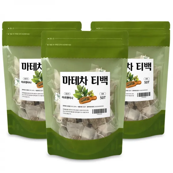 바른생활건강 남미의 국민차 마테차 티백, 3팩, 50티백