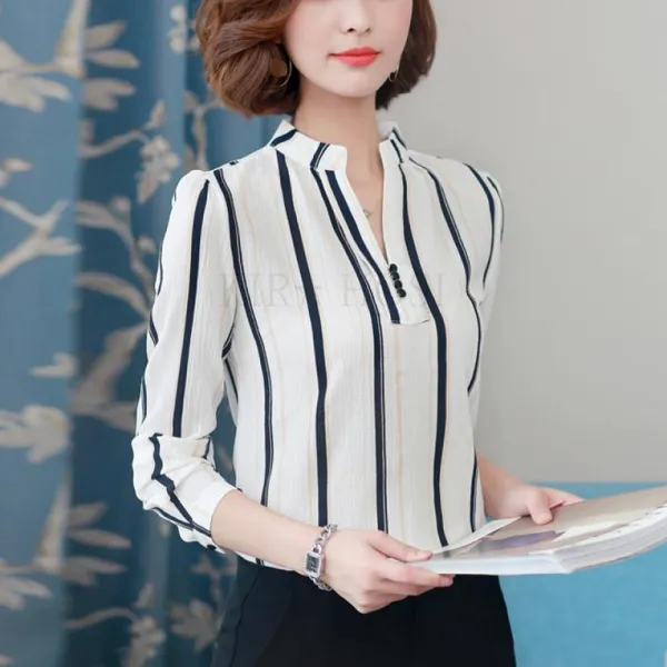 Kirahosi 유니크 2019 여성 예쁜 쉬폰 블라우스 상의 Bgx28r6