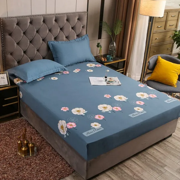 트리플에이 면침대커버 주문제작함 순면 코튼 두꺼운 기모 침대시트 싱보호대 논슬립 미끄럼방지 09 112 135 15 18 미련