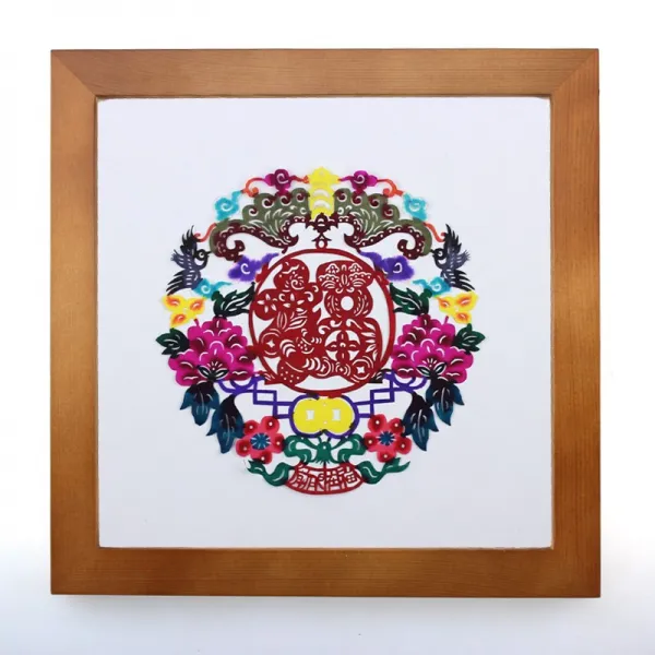 산시성 칼라 종이오림 닭고기 안경테 상차림 그림을 걸다 투웨이 실내 호텔 복이 눈앞에 있다