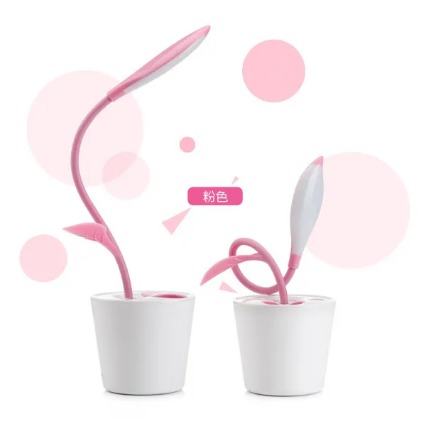 듬듬빠숑 충전무드등 낌새를 채다 연필접시 USB LED 소대 눈보호 눕다 침대머리 에너지절약 기숙사 책상테이블 스탠드, 낌새를 채다 스탠드 -핑크 10*10*41CM