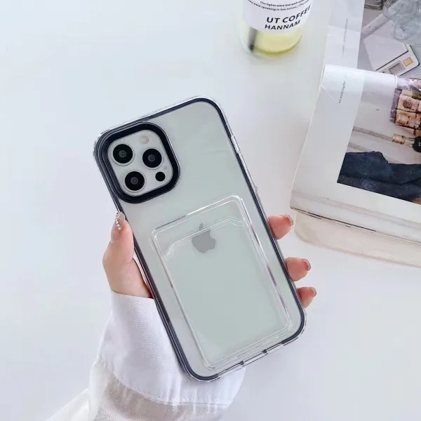 CaseDance 아이폰13 투명 카드 360 케이스 iPhone 12 11 프로맥스 XS 8/7 플러스 Case 무게가 가볍다/내진/안티 스크래치/안티 - 지문