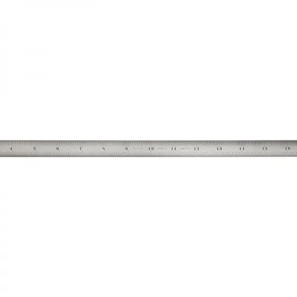 Starrett C331-150 밀리미터 및 인치 눈금, 150mm 길이, 12mm 너비, 0.4mm 두께의 전체 유연한 강철 규칙