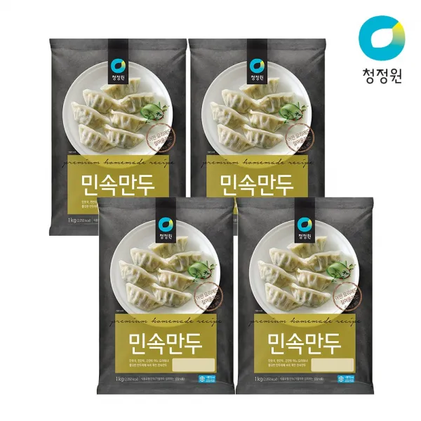 청정원 민속만두 1kgx4개, 단품