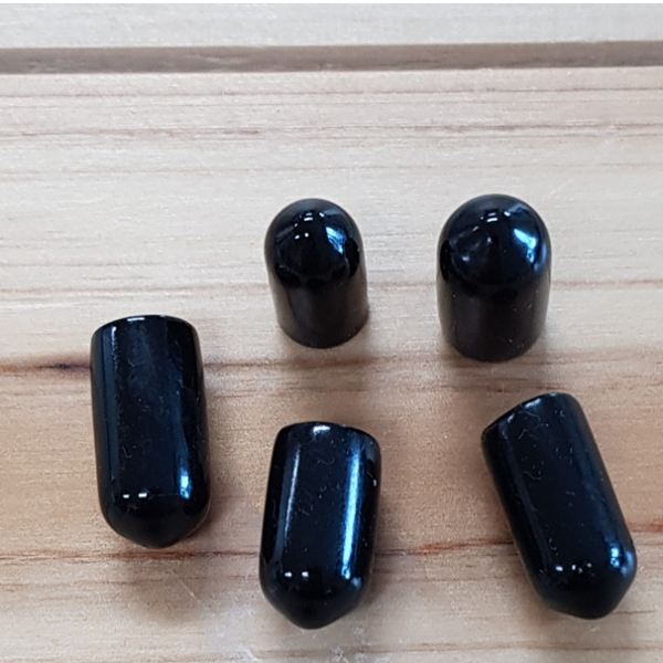오피스안 스트로우마개(검정고무) 6mm 10개입 봉 앤드캡 원통관마개