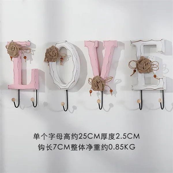 랜드스케이프 흉물막기 다용도펀칭 배전함 장식그림걸이 탈착 청바지 어른 옷걸이 1 핑크 Love이니셜 후크 K31k28