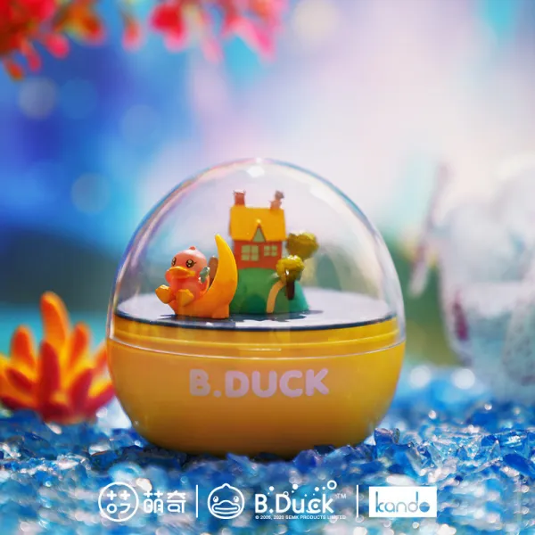 태엽형오르골 오르골인테리어 BDUCK 어린오리 몽환 지 여행함 계열 트렌드 그테이블 진열 장식품 맹목적으로 아케이스 선물, 하나 맹목적으로 아케이스 랜덤 출하함 균일