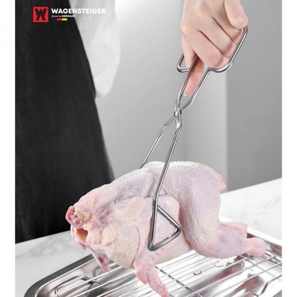 바겐슈타어거 스텐레스 가위형 만능집게 캠핑 샐러드 고기 치킨집게, 1개