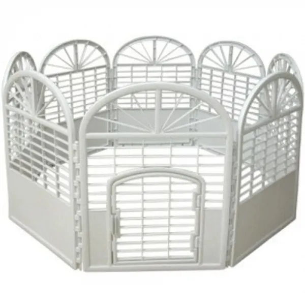  리나상회_lina Store __ 강아지 울타리 펜스 운동장 8각 플라스틱 아이보리 __ _ Jm032021/Ad60399 _ /즐거운쇼핑/ !트랜디하고 유용한 상품!