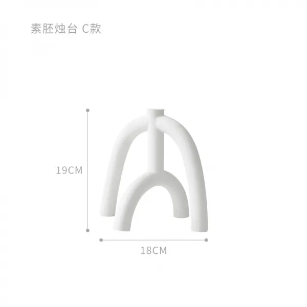 모아샵 심플 독창적 양초 자리 촛불 저녁 식사 노르딕 기하학무니 캔들받침대 장식 결혼식 도구 진열, 본상품, 소배 촛대 C타입