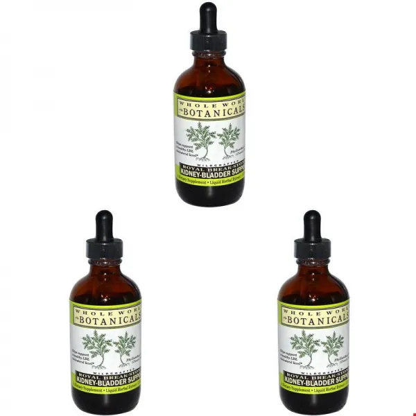 홀 월드 보타니칼 로얄 브레이크 스톤 신장-방광 개선 4 oz (118 ml), 3개묶음, 1