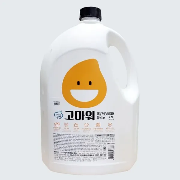 EM무첨 무첨가세탁세제 고마워 EM물비누 4.2L #196D8A #SD, SD 1